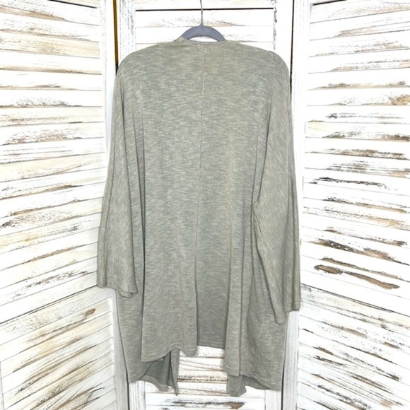 Donni. * Anthropologie Ribbed Oatmeal Open Duster Cardigan OS NEW! - Picture 9 of 10
